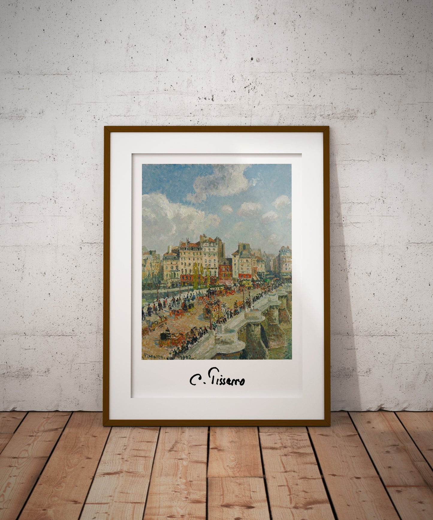 Camille Pissarro Poster - The Pont Neuf, Impressionist Wall Art, Classic Masterpiece Reproduction for Home Decor