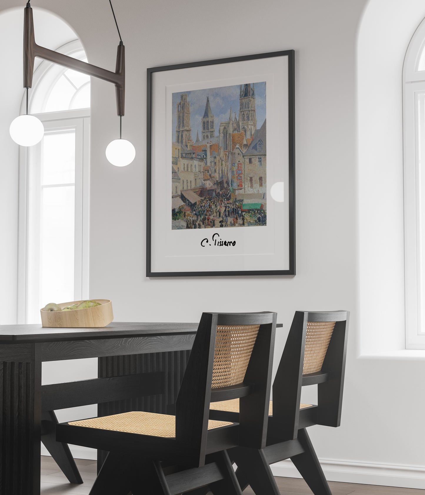 Camille Pissarro Poster, Rue de l'Epicerie, Rouen, Impressionist Wall Art, Classic Masterpiece Reproduction