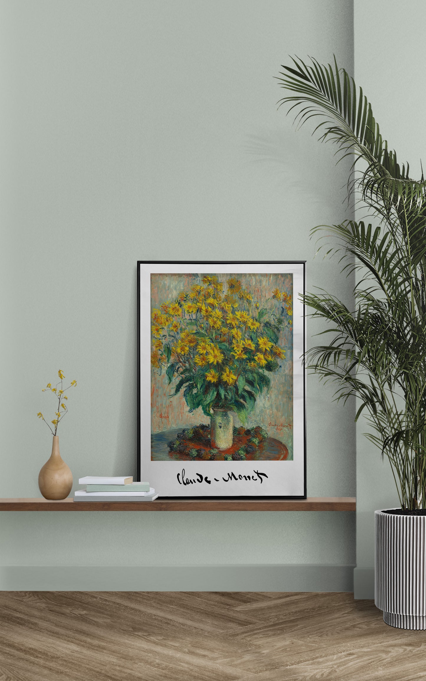 Claude Monet Poster: Topinambour Flowers 1880, Impressionism Wall Art, Classic Masterpiece Reproduction Decor