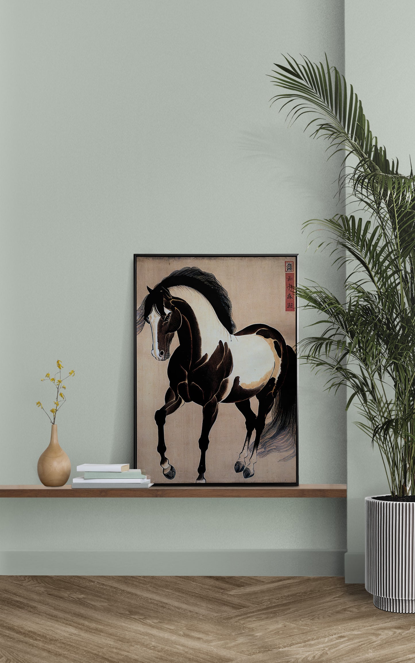 Vintage Japanese Horse Poster - Equine Wall Art, Ukiyo-e Style, Decorative Horse Print for Home Decor