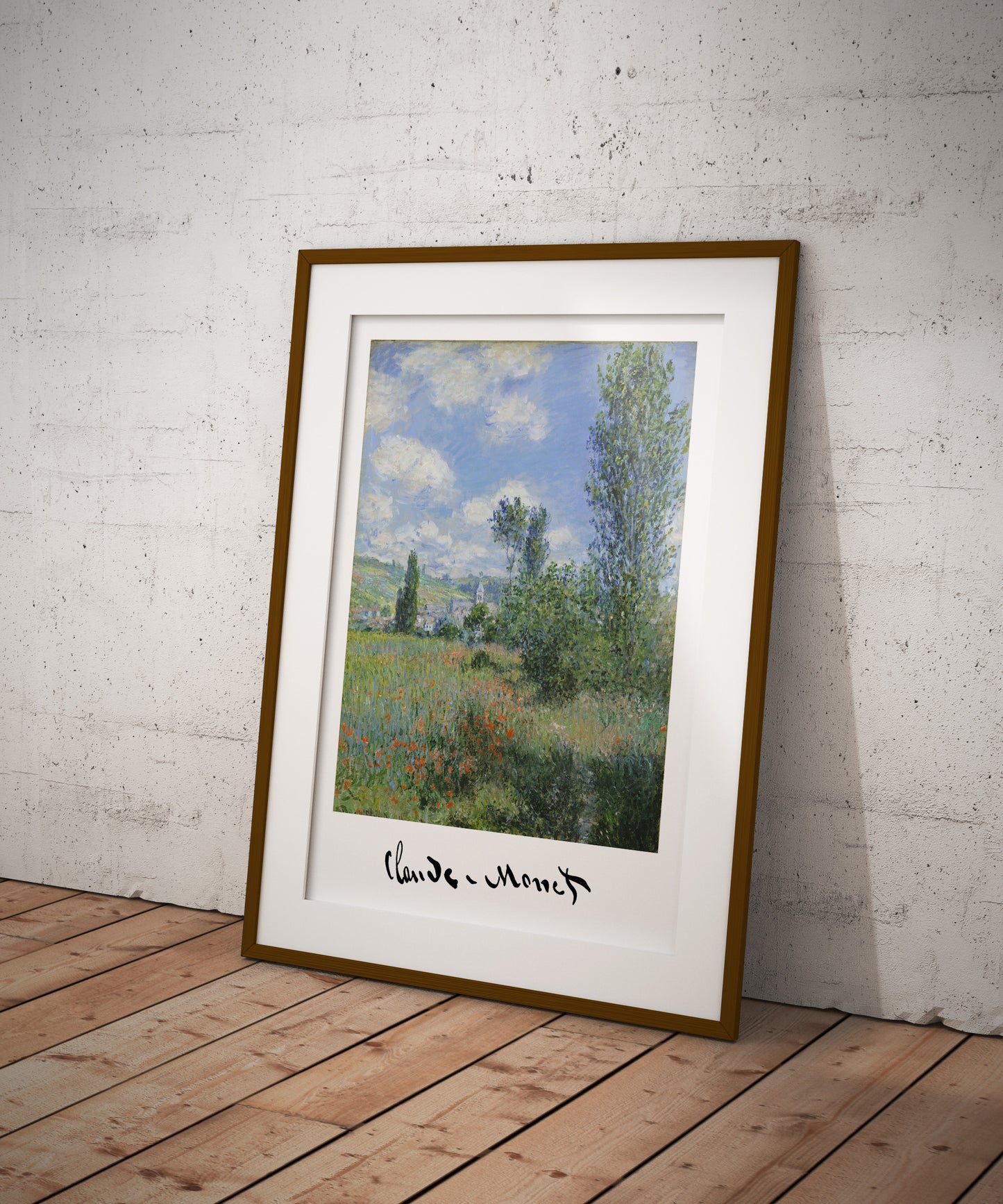 Claude Monet Poster: View of Vétheuil, 1880 | Impressionism Wall Art | Classic Masterpiece Reproduction Decor