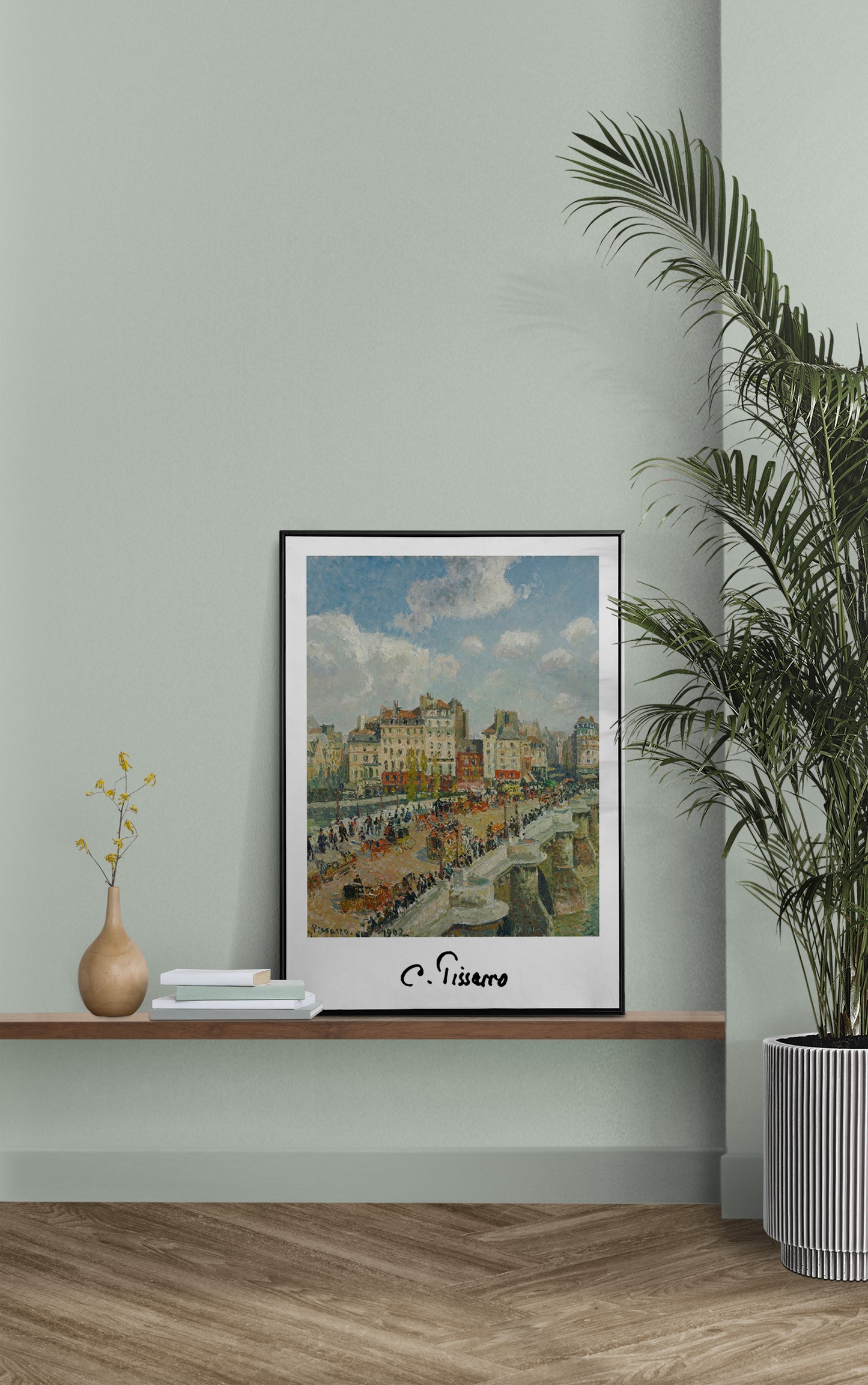 Camille Pissarro Poster - The Pont Neuf, Impressionist Wall Art, Classic Masterpiece Reproduction for Home Decor
