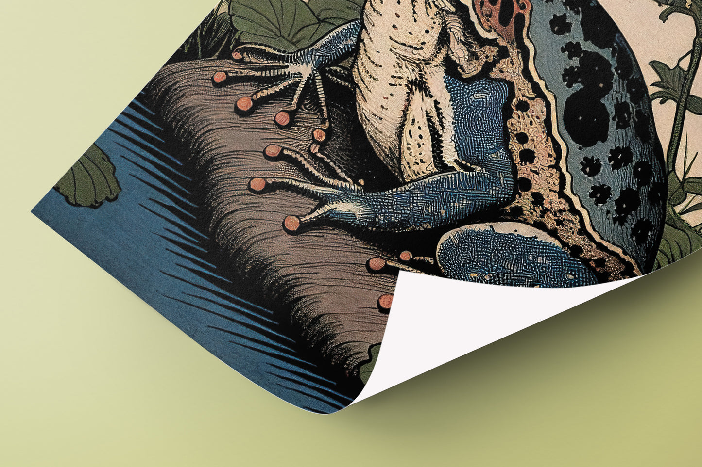 Japanese Art Style Frog Poster | Toad Wall Decoration for Framing | Unique Japanese-Inspired Prints