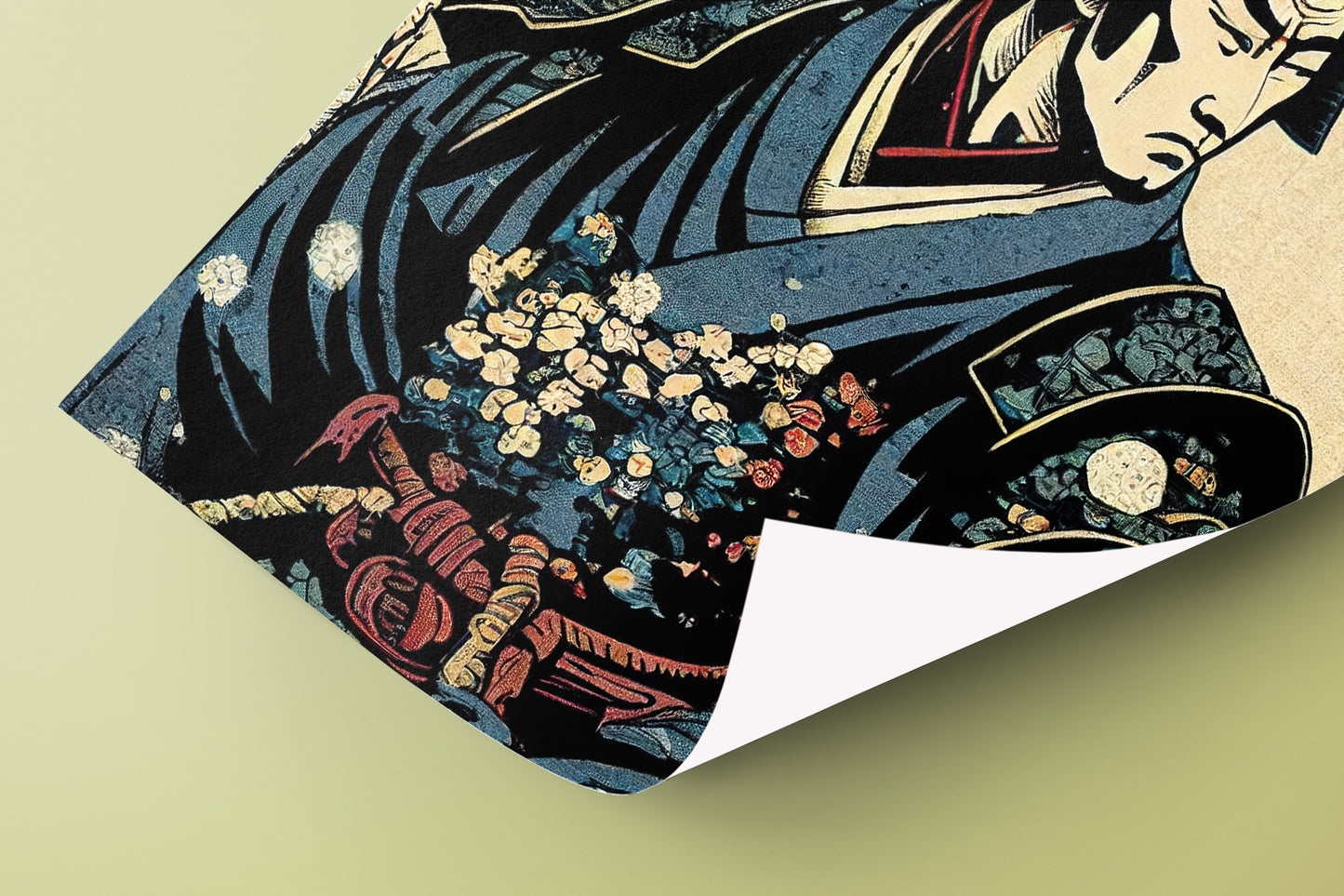 Japanese Samurai Art Poster - Ukiyo-e Style Print, Wall Decor, Japanese Wall Art, Samurai Illustration