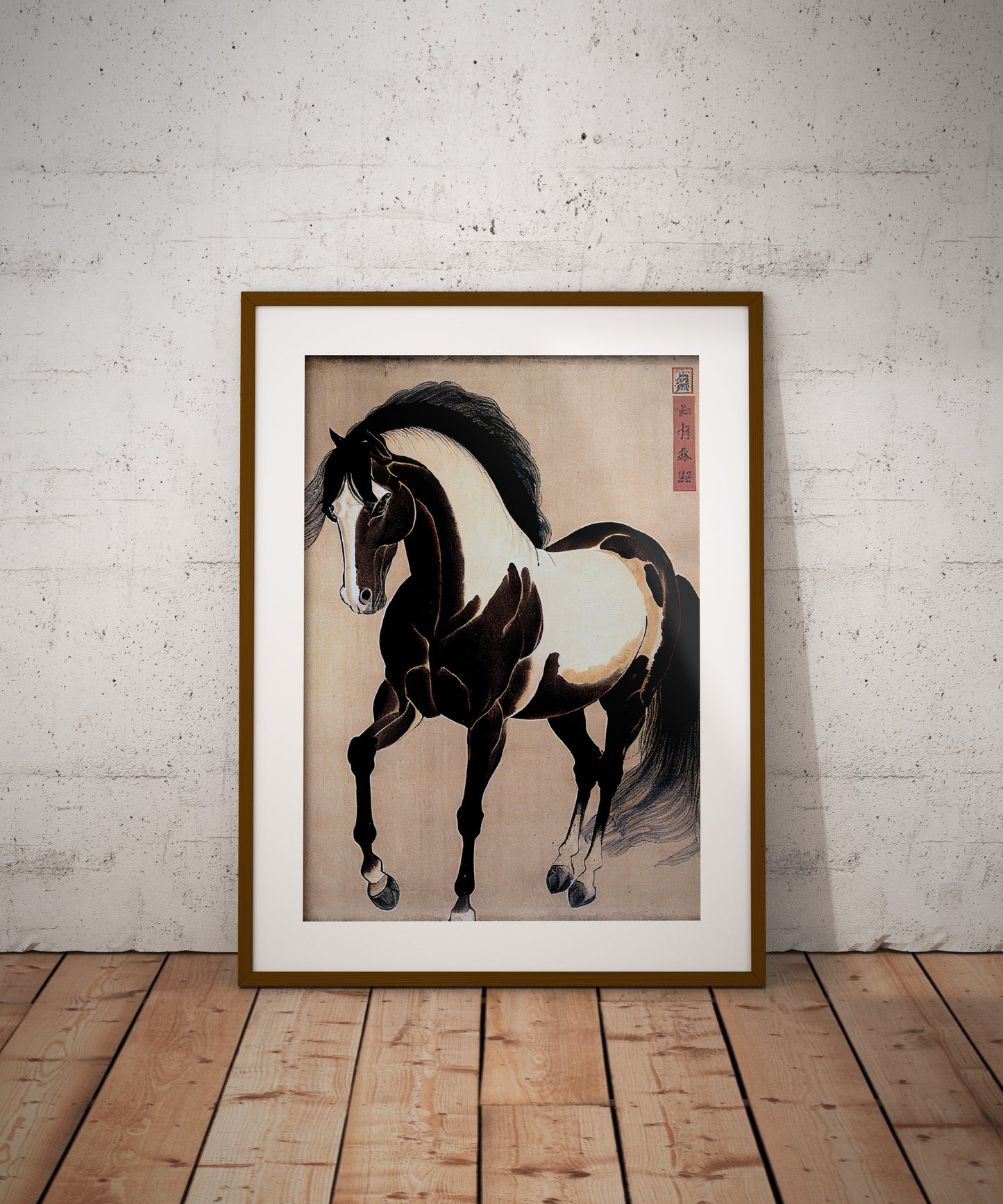 Vintage Japanese Horse Poster - Equine Wall Art, Ukiyo-e Style, Decorative Horse Print for Home Decor