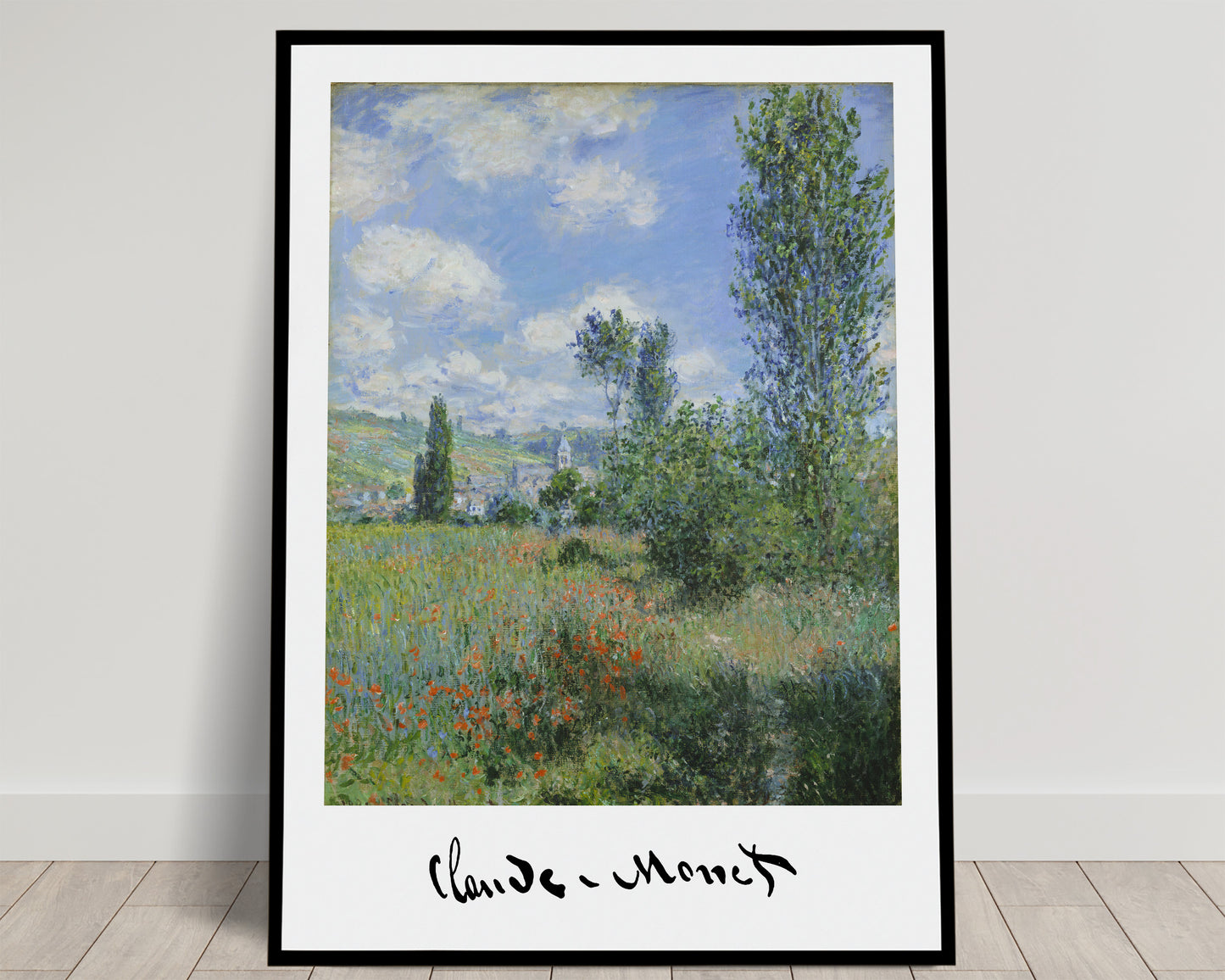Claude Monet Poster: View of Vétheuil, 1880 | Impressionism Wall Art | Classic Masterpiece Reproduction Decor