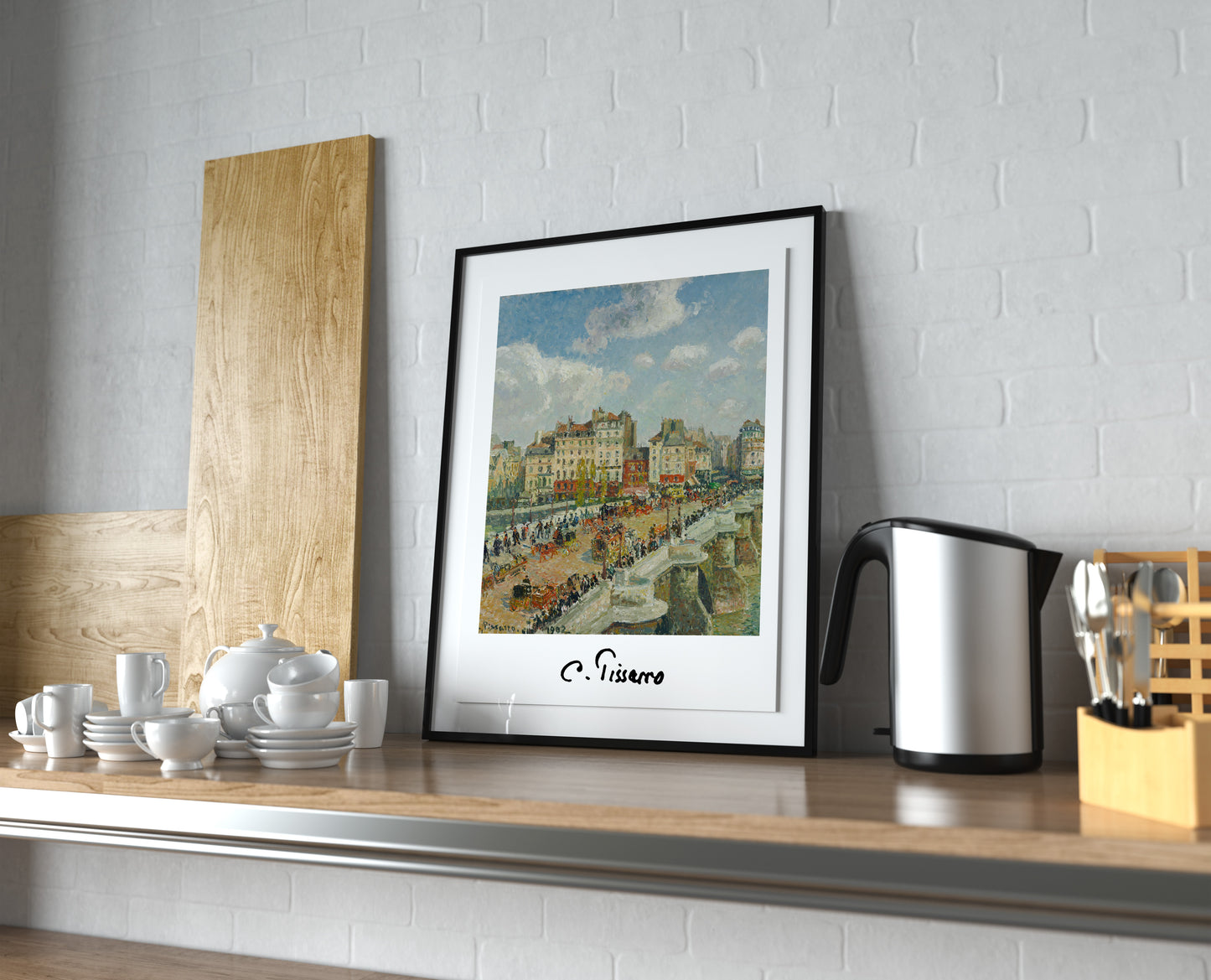 Camille Pissarro Poster - The Pont Neuf, Impressionist Wall Art, Classic Masterpiece Reproduction for Home Decor