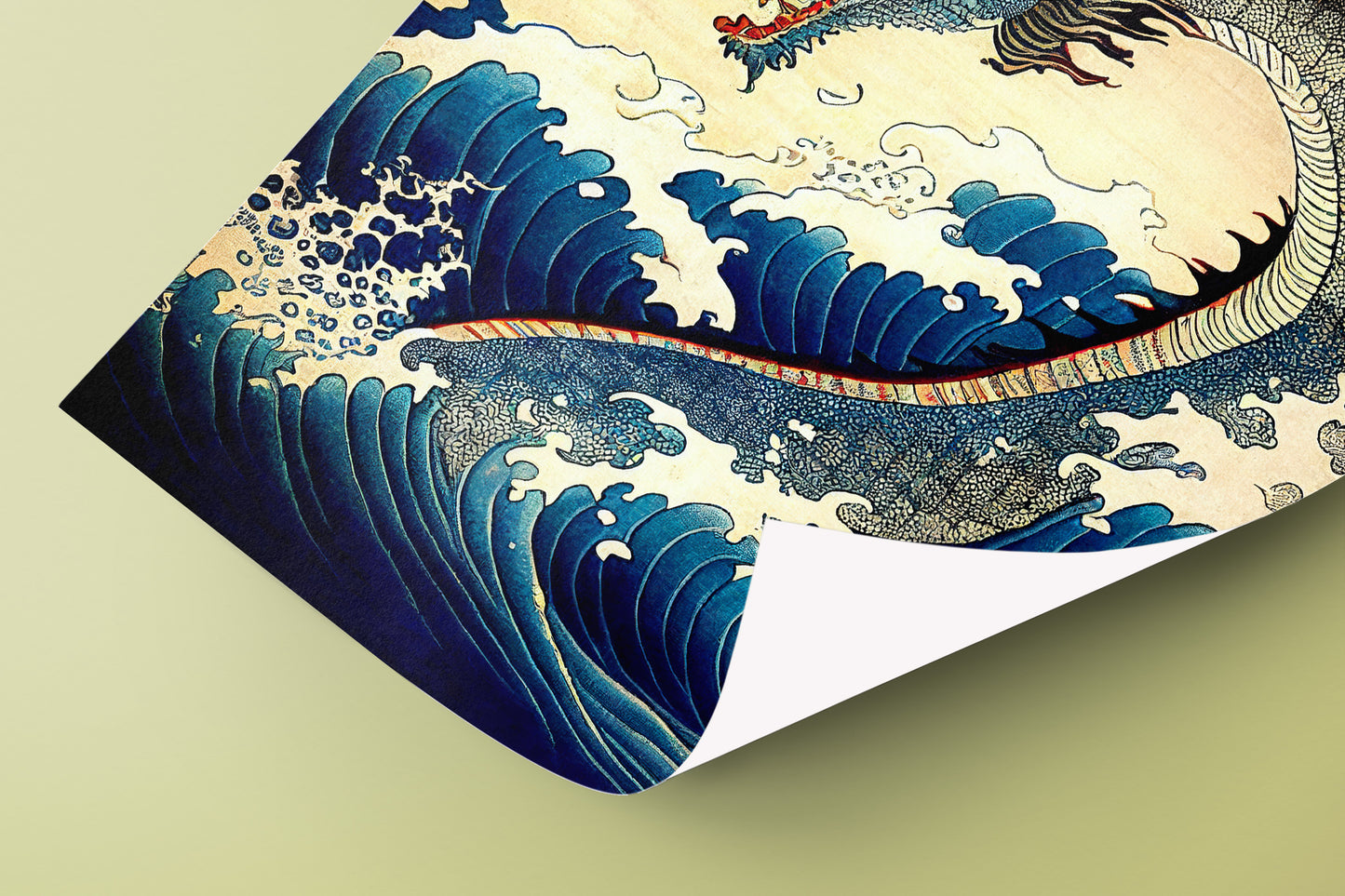 Poster Murale Dragon, Art Japonais Illustré, Décoration Murale Nippone – Poster Idéal Maison