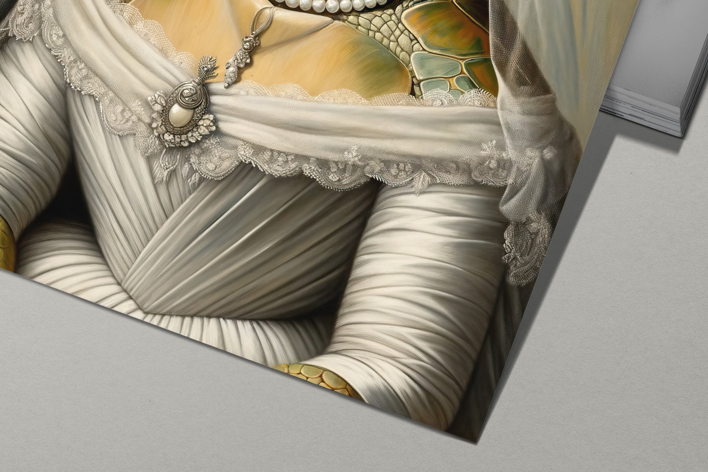 Funny Turtle Bride Poster – Animal Wall Decor, Unique Wedding Dress Art, Quirky Wall Art, Perfect Gift