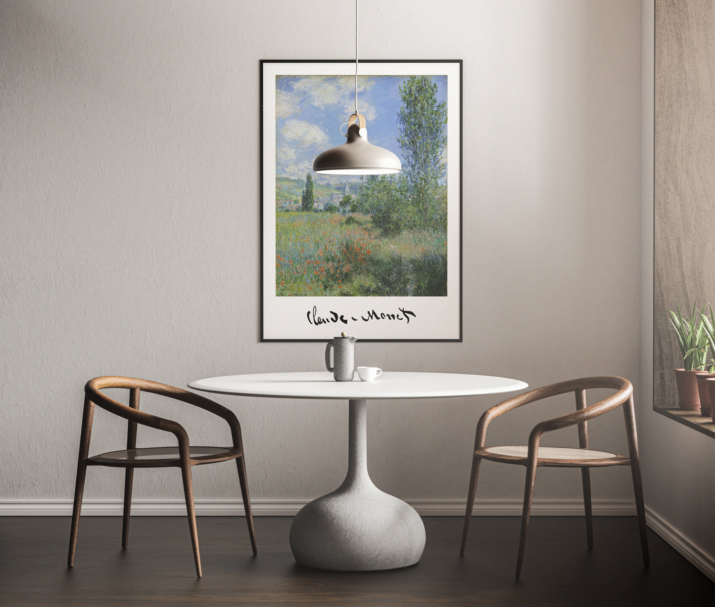 Claude Monet Poster: View of Vétheuil, 1880 | Impressionism Wall Art | Classic Masterpiece Reproduction Decor