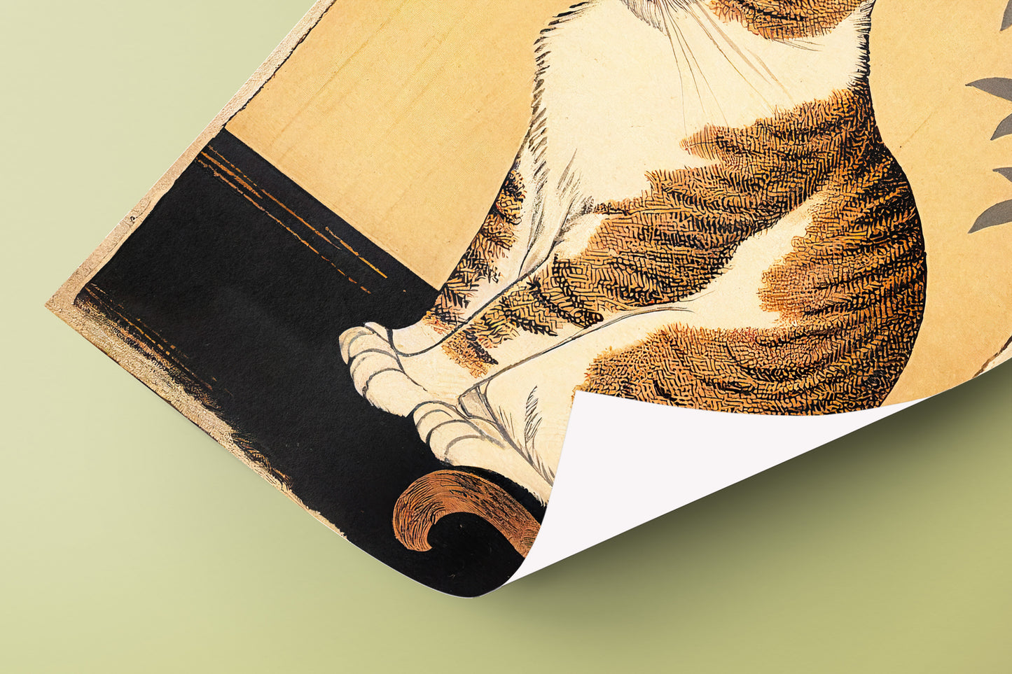 Japanese Cat Poster | Art Style Illustration | Nipponese Wall Decor for Framing