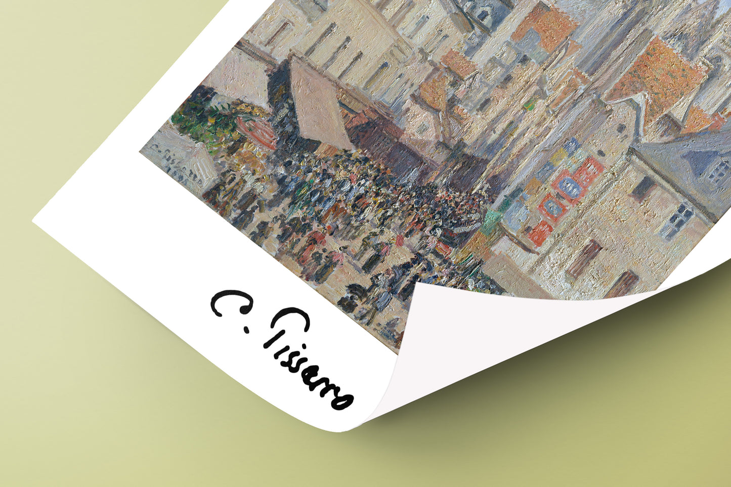 Camille Pissarro Poster, Rue de l'Epicerie, Rouen, Impressionist Wall Art, Classic Masterpiece Reproduction