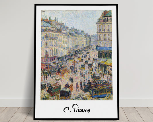 Camille Pissarro Poster: La Rue Saint-Lazare - Classic Impressionist Art Reproduction Wall Decor