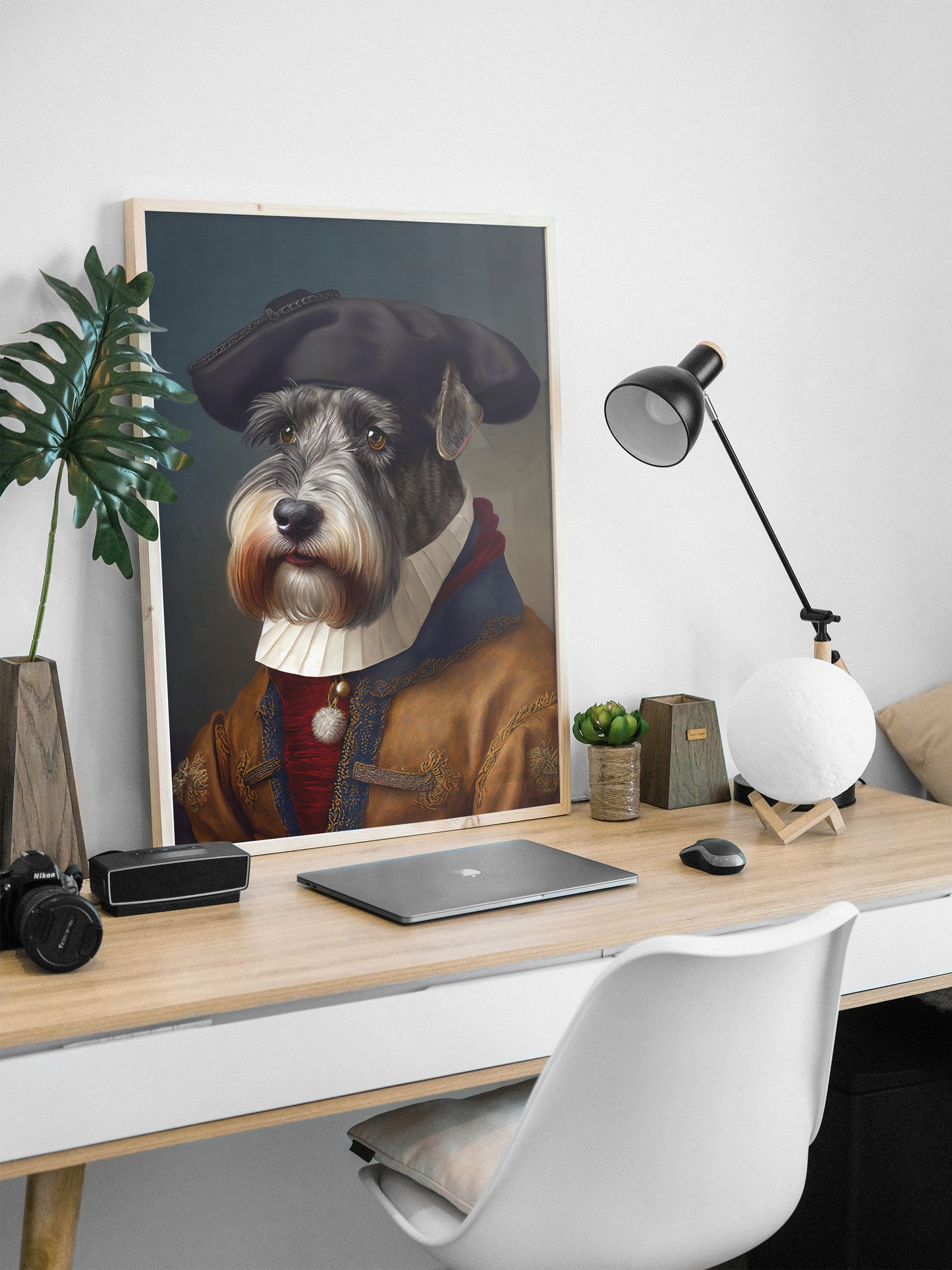 Baroque Noble Schnauzer Poster - Animal Wall Art Decoration - Dog Wall Poster for Home Decor