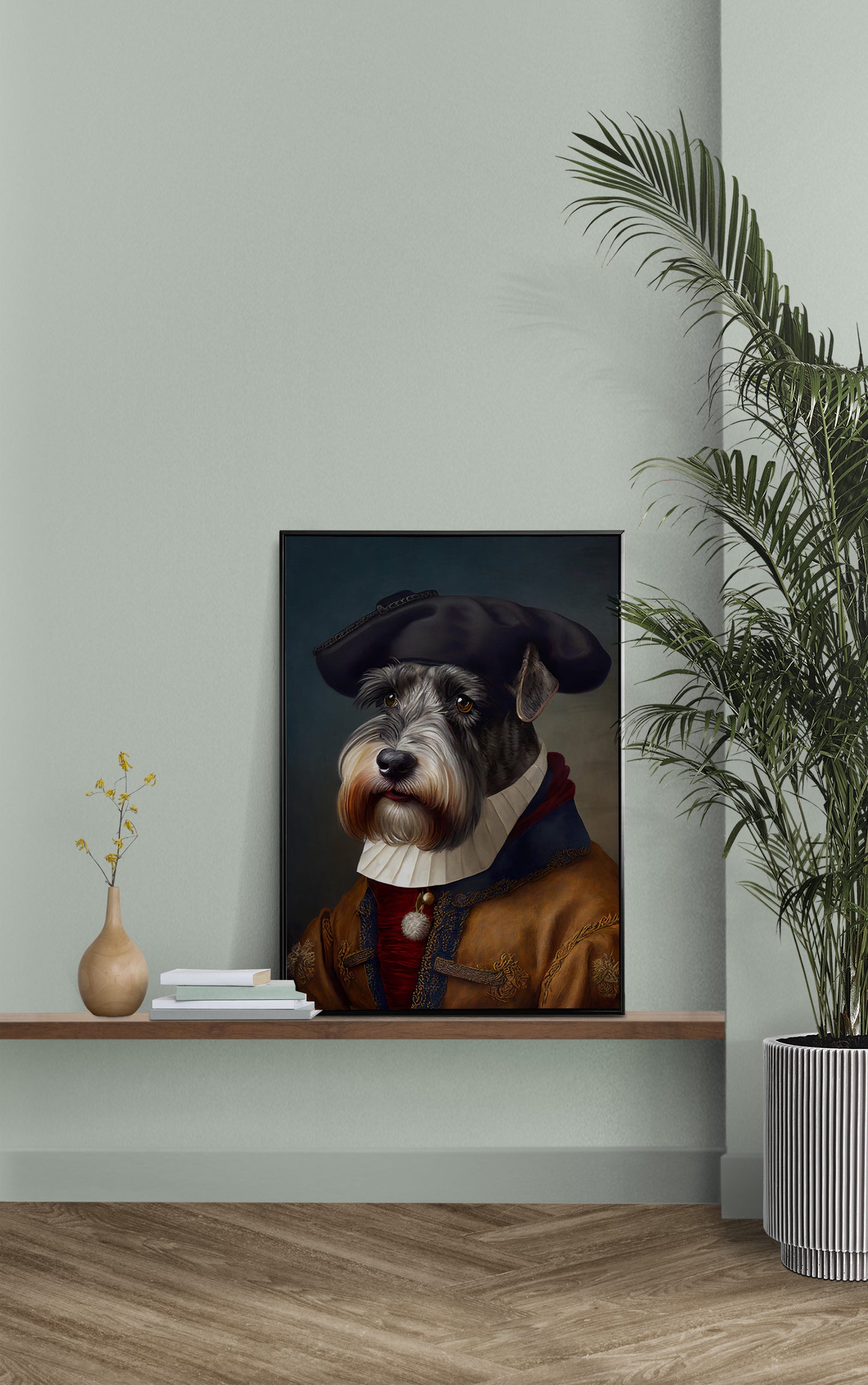 Baroque Noble Schnauzer Poster - Animal Wall Art Decoration - Dog Wall Poster for Home Decor