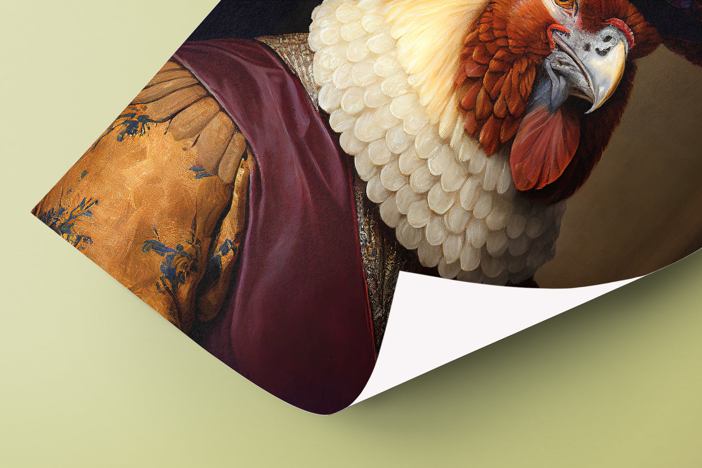 Poster Poulet Noble Baroque - Décoration Murale Animaux | Art de Mur Poulet