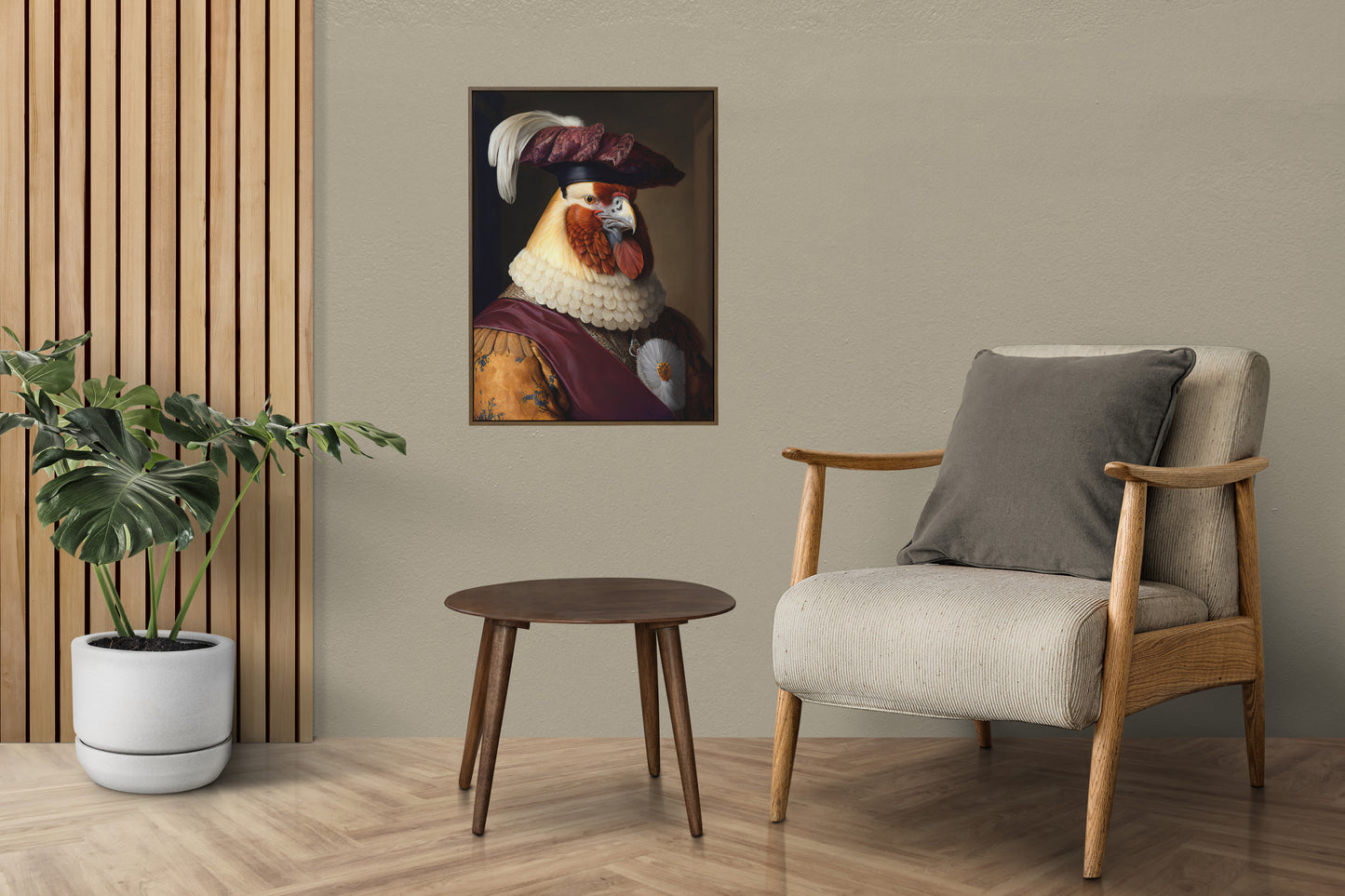 Poster Poulet Noble Baroque - Décoration Murale Animaux | Art de Mur Poulet