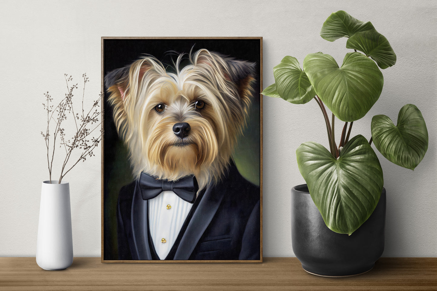 Yorkshire Terrier Tuxedo Poster - Dog Portrait Wall Art, Animal Decoration for Home, Yorkshire Wall Poster