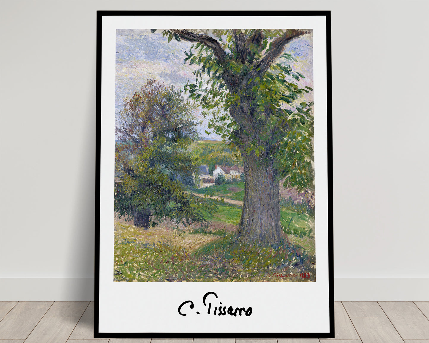 Affiche de Camille Pissarro : Marronniers à Osny, Poster Impressionnisme, Décoration Murale Reproduction