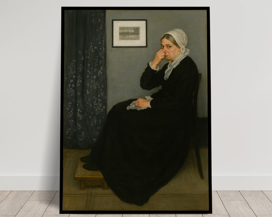 Poster Humour Toilettes - Mère de Whistler - Affiche Déco WC Insolite - Idée Cadeau Crémaillère Originale - Cadre pour Salle de Bain ou Toilettes