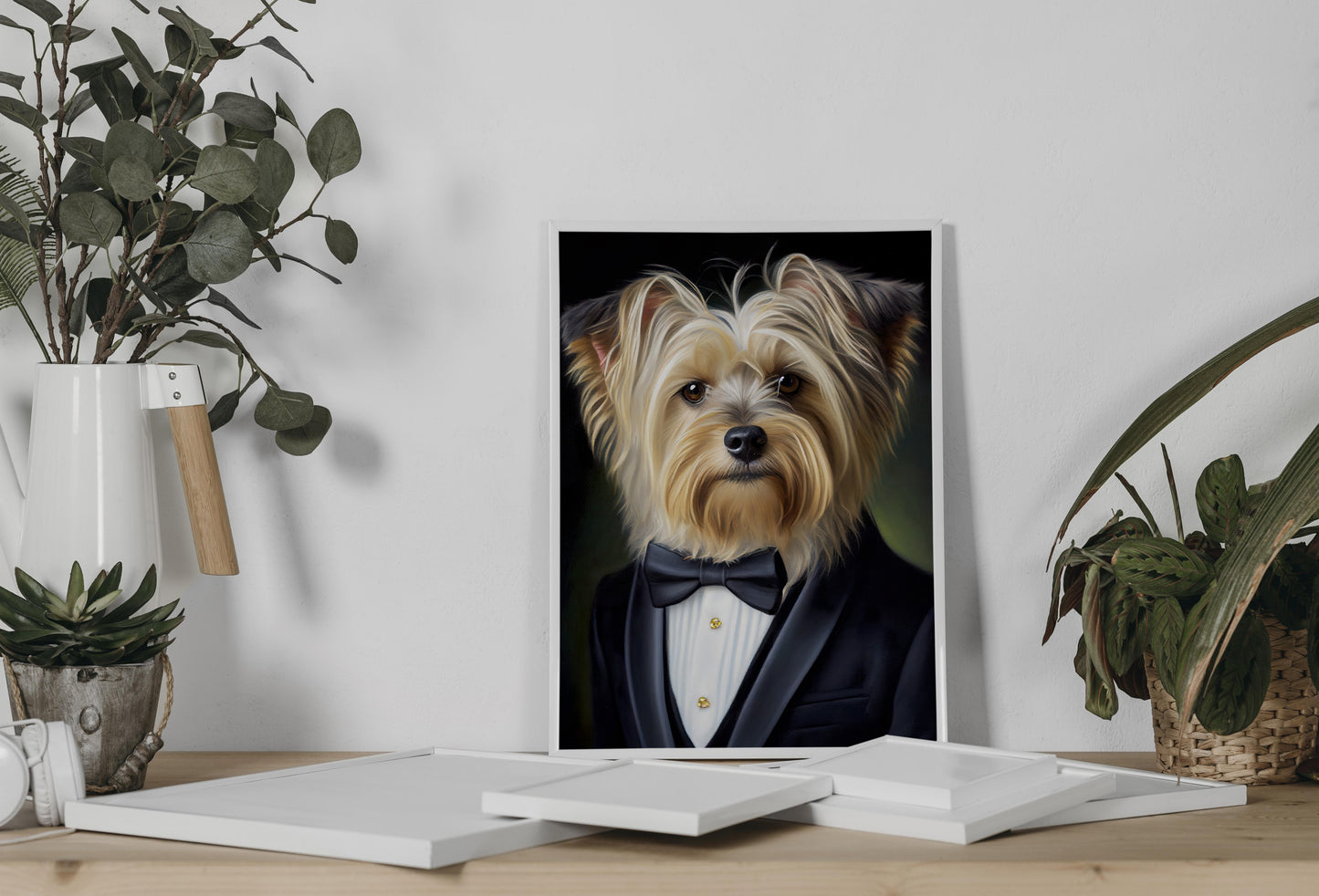 Yorkshire Terrier Tuxedo Poster - Dog Portrait Wall Art, Animal Decoration for Home, Yorkshire Wall Poster