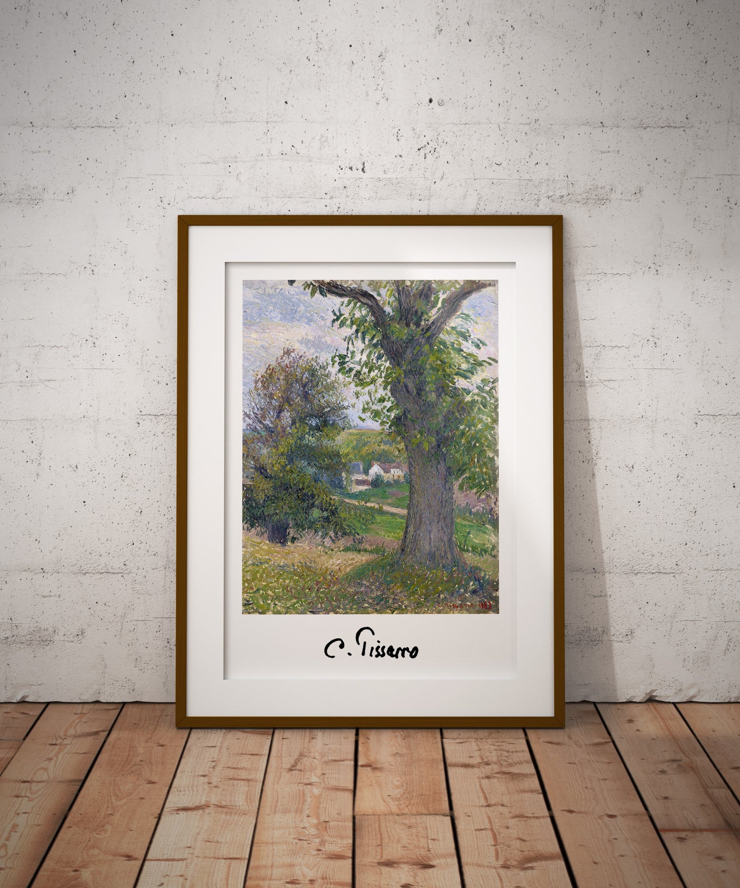 Affiche de Camille Pissarro : Marronniers à Osny, Poster Impressionnisme, Décoration Murale Reproduction