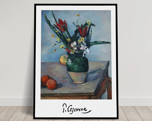 Paul Cézanne Classic Floral Poster – "The Vase of Tulips" Impressionism Wall Art Reproduction, 1890