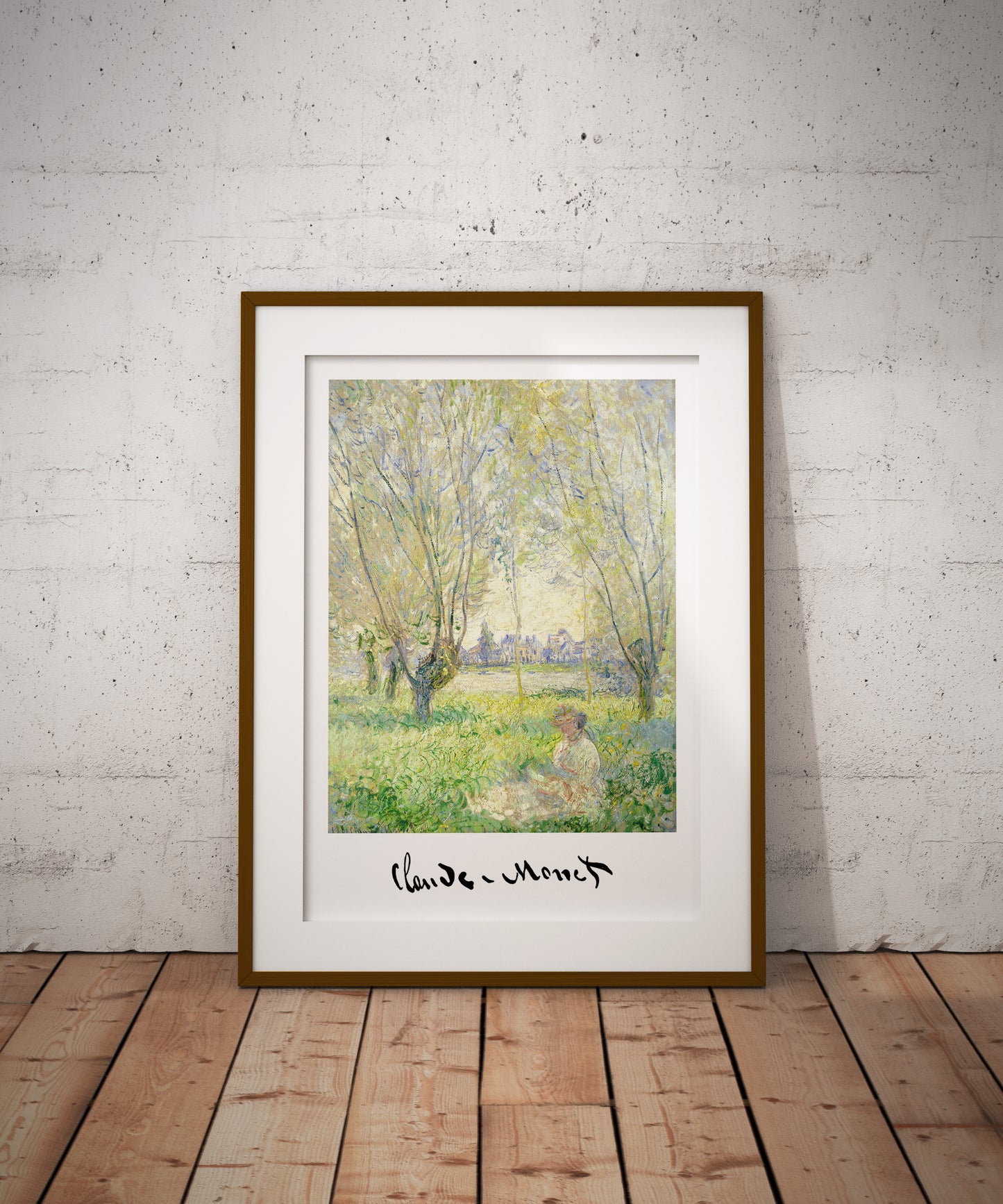 Claude Monet's Masterpiece Poster: Woman Seated Under the Willows, 1880 - Impressionism Art Reproduction for Wall Decor