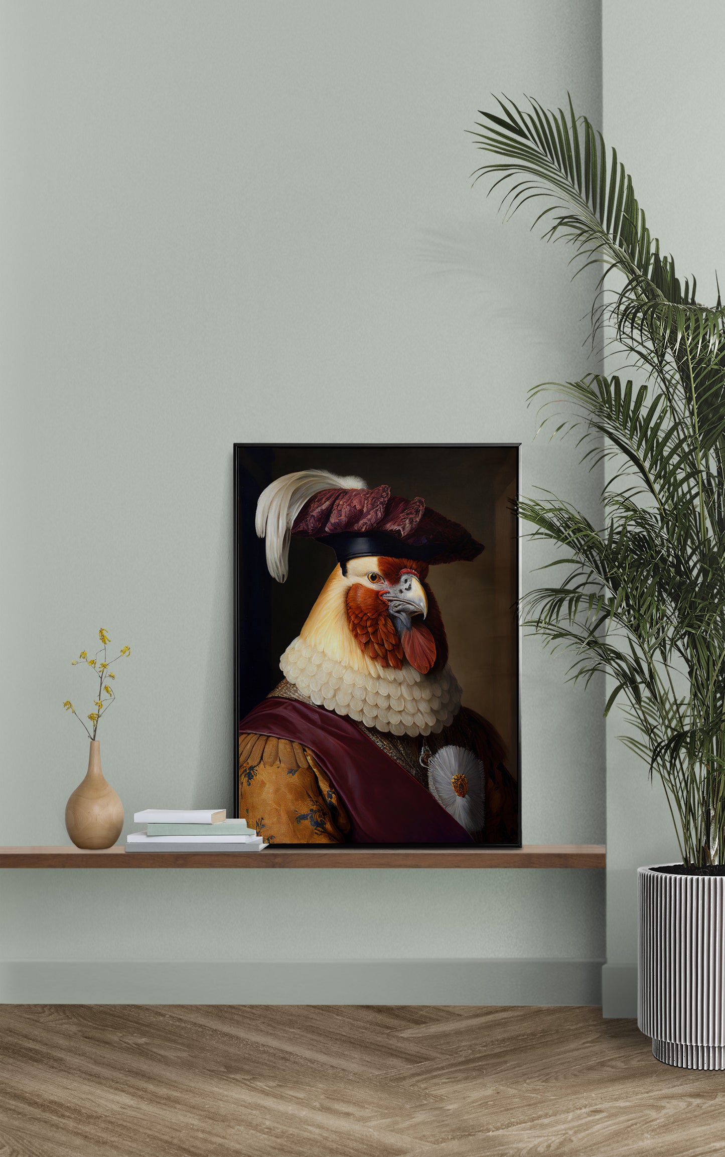 Poster Poulet Noble Baroque - Décoration Murale Animaux | Art de Mur Poulet