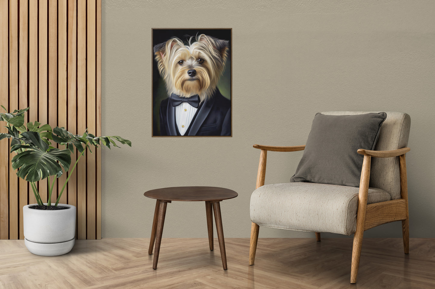 Yorkshire Terrier Tuxedo Poster - Dog Portrait Wall Art, Animal Decoration for Home, Yorkshire Wall Poster