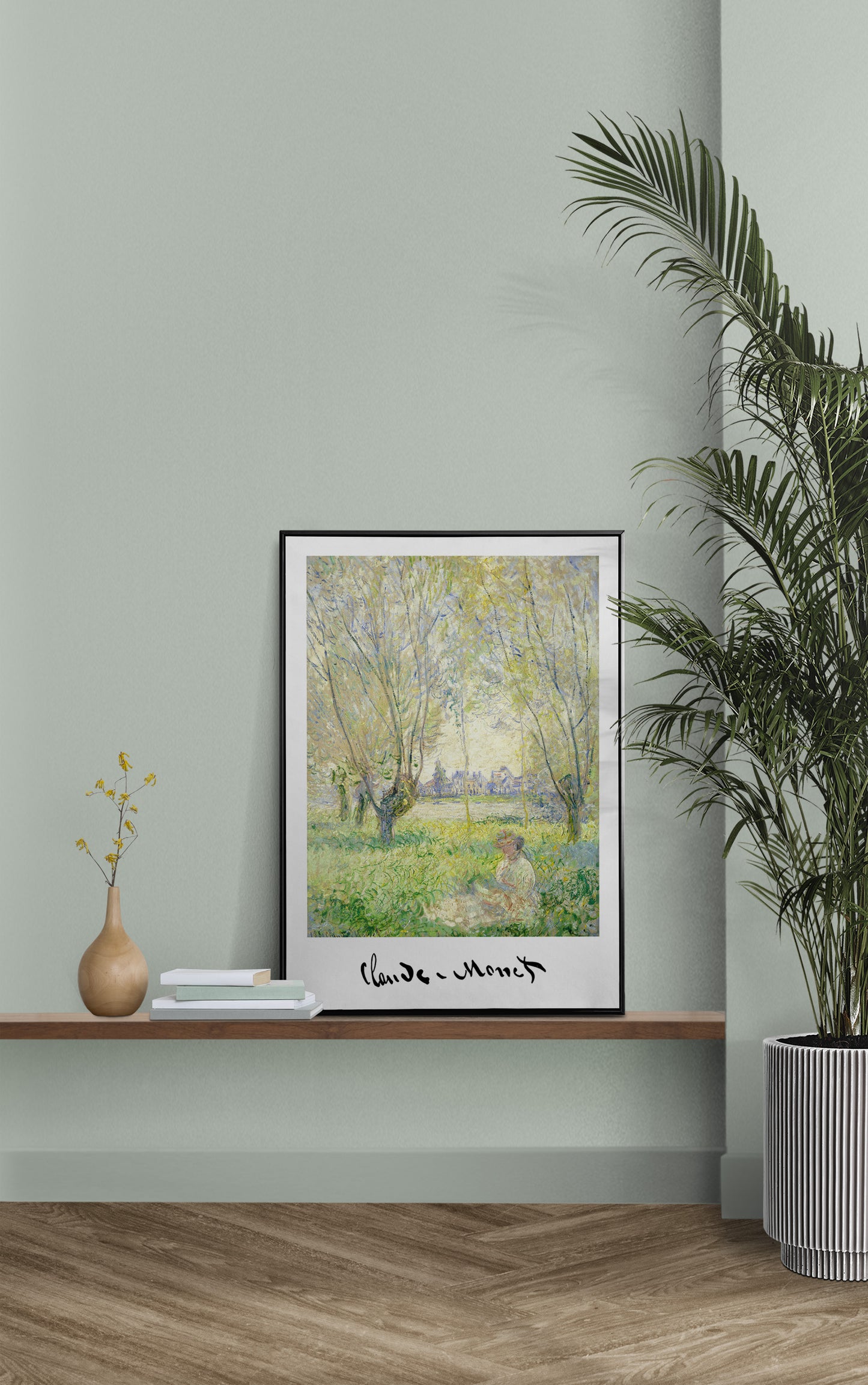 Claude Monet's Masterpiece Poster: Woman Seated Under the Willows, 1880 - Impressionism Art Reproduction for Wall Decor