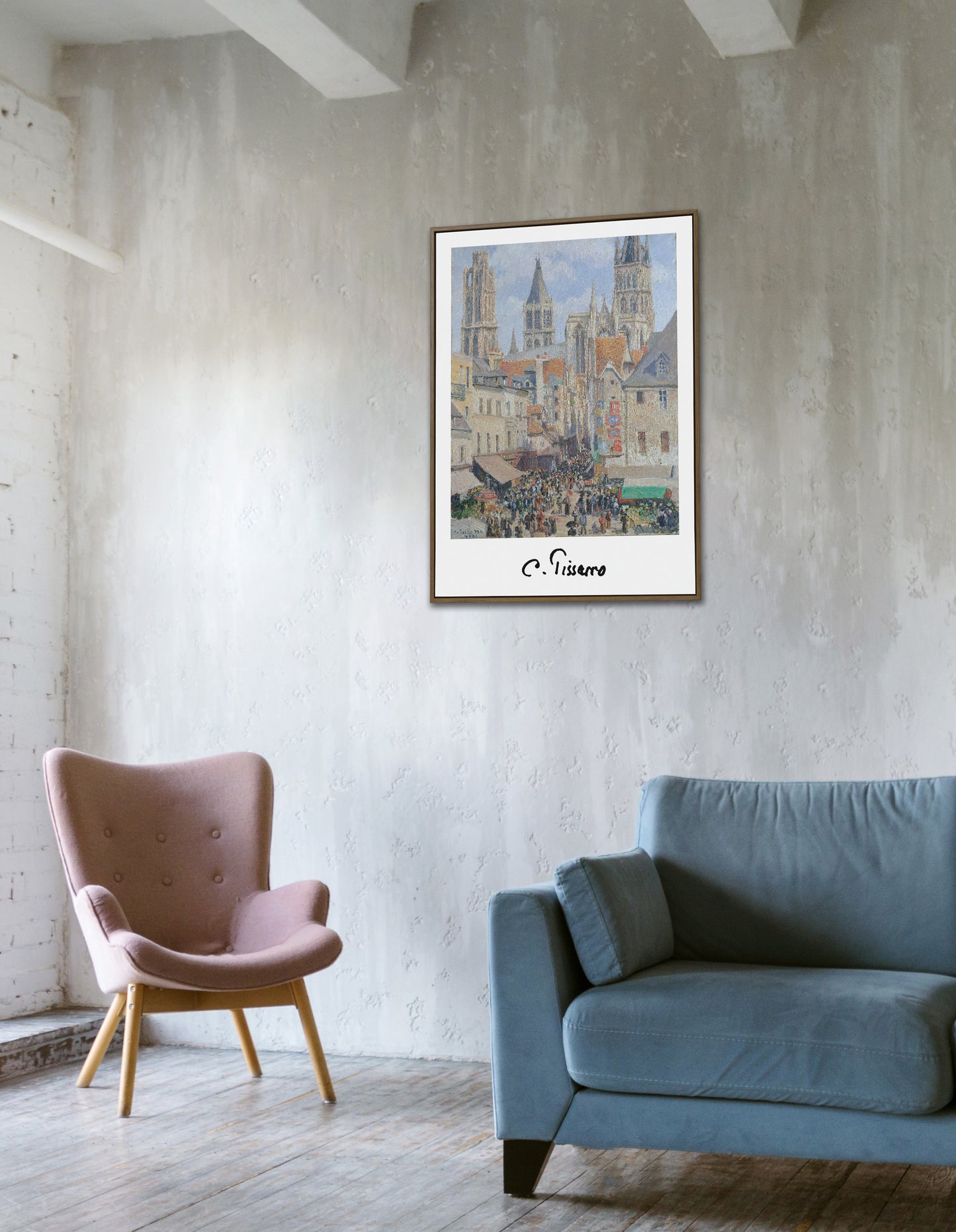 Camille Pissarro Poster, Rue de l'Epicerie, Rouen, Impressionist Wall Art, Classic Masterpiece Reproduction