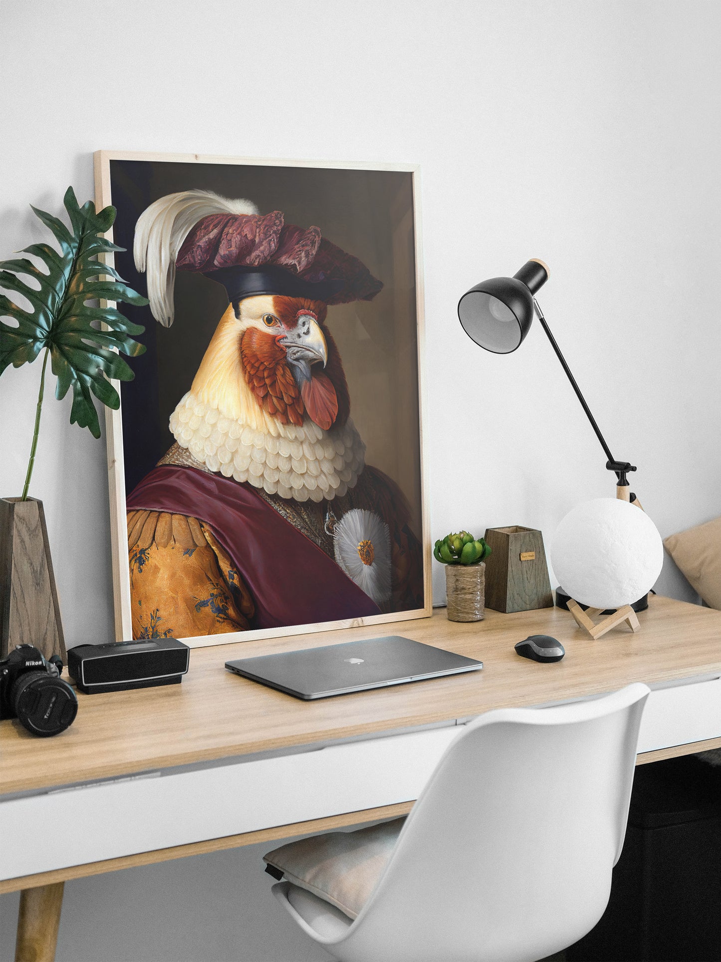 Poster Poulet Noble Baroque - Décoration Murale Animaux | Art de Mur Poulet