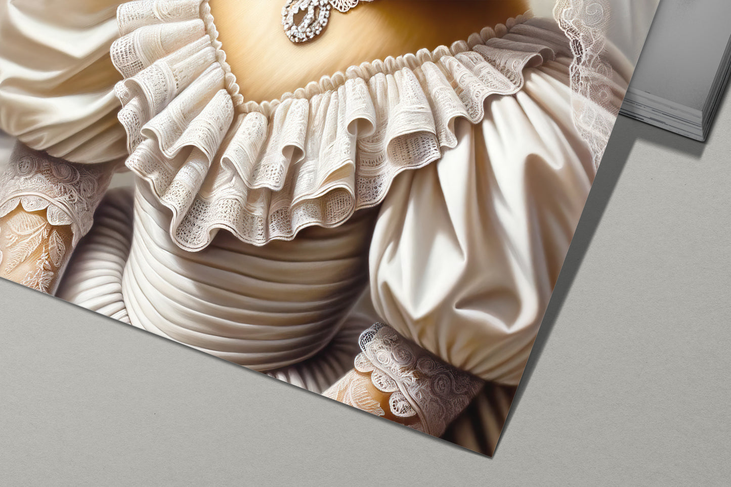 Dog Wedding Poster - Funny Animal Wall Art | Bride Spitz in Dress | Unique Home Decor | Perfect Gift