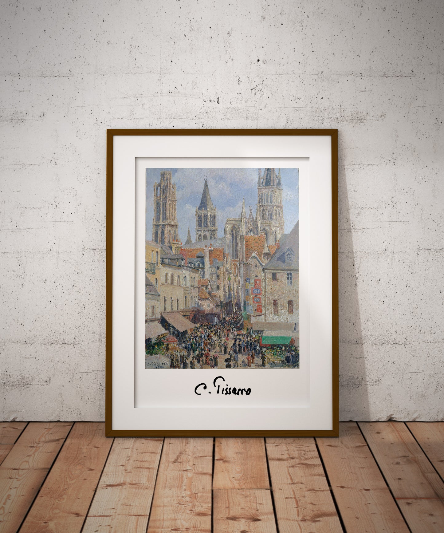 Camille Pissarro Poster, Rue de l'Epicerie, Rouen, Impressionist Wall Art, Classic Masterpiece Reproduction