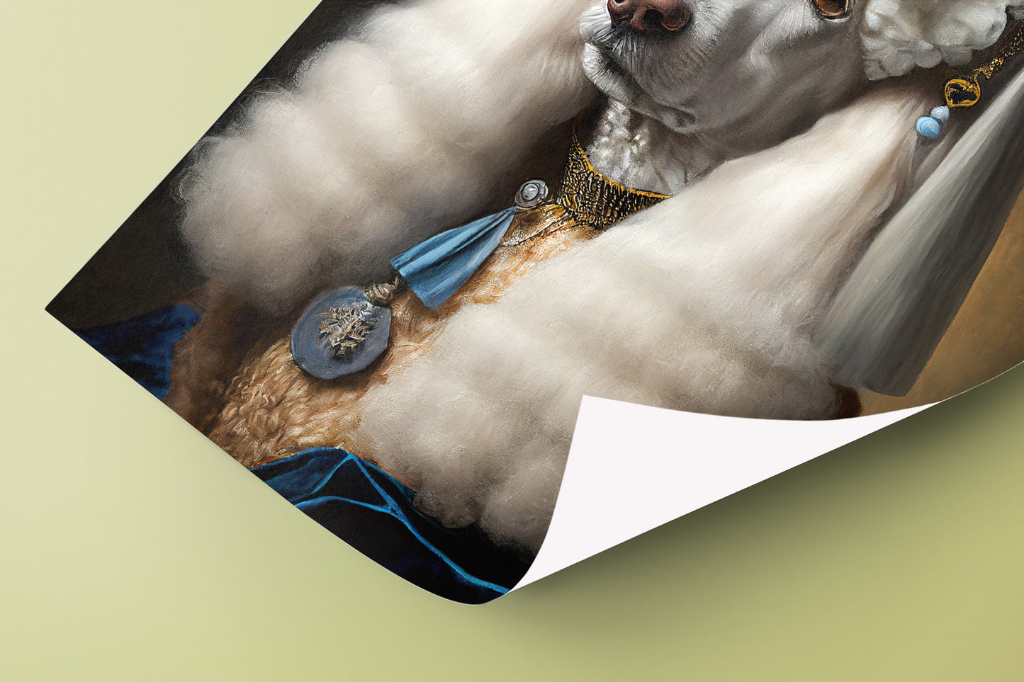 Noble Baroque Poodle Poster | Dog Wall Art | Animal Decor Print | Framed Pet Portrait