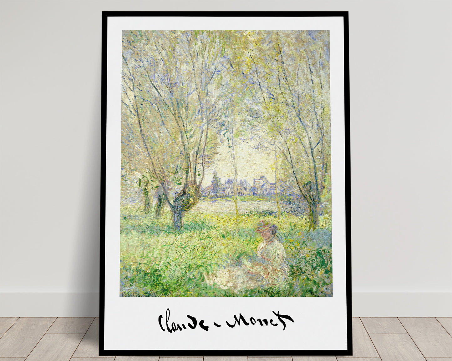 Claude Monet's Masterpiece Poster: Woman Seated Under the Willows, 1880 - Impressionism Art Reproduction for Wall Decor
